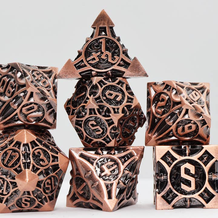 Quiver of Arrows: Copper Arrow - Metal RPG Dice Set for wholesale by Foam Brain Games