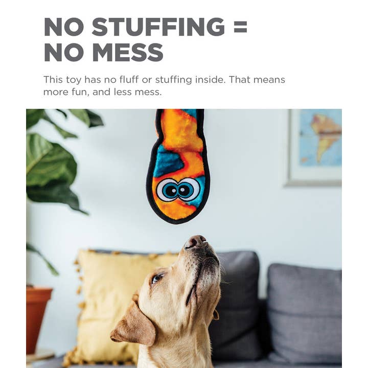 Pet Palette Distribution - Wholesale Pet Plush Toy - Dog - Outward Hound Invincibles Snake Durable Plush Toy Orange LG3