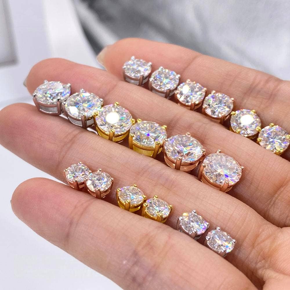 brillare collective – Großhandel Ohrstecker – VVS1 Moissanit-Ohrstecker – 925 Sterlingsilber1