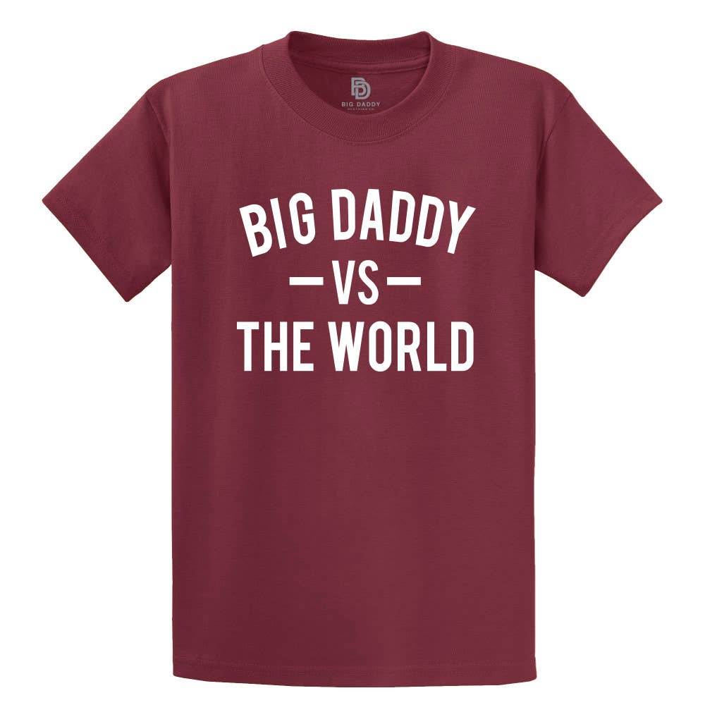 Maroon Big Daddy vs The World Tee (Garnet) for wholesale on Faire0