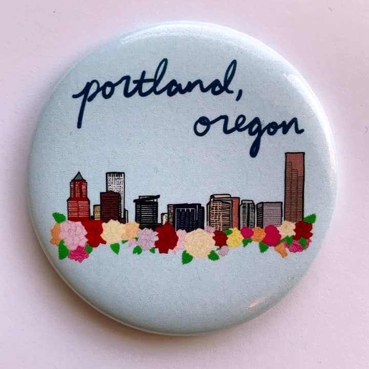 Rose Cityscape Skyline Portland Oregon Magnet-Souvenir für den Großhandel von Made by Nilina