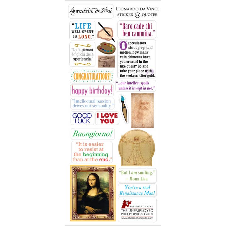 Unemployed Philosophers Guild - Wholesale Everyday Greeting Card - Leonardo Da Vinci Card