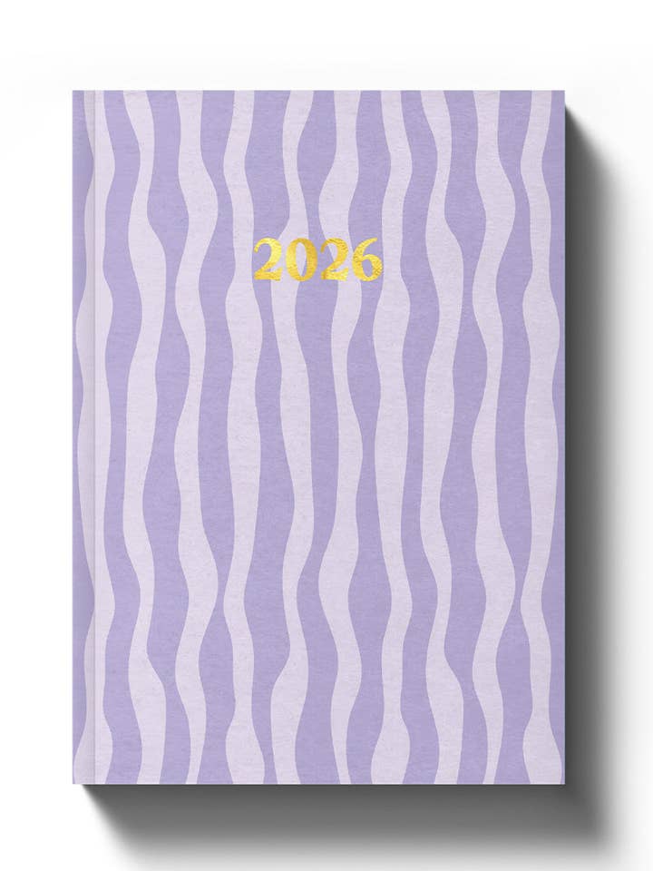 2026 Wochenübersicht Tagebuch | Softcover Lila | A5 Größe für den Großhandel von Yop & Tom | Design-led Stationery