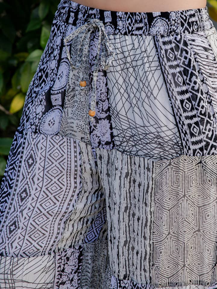 Young Threads - Wholesale Pants - Women's - Retro Revival Long Flared Patchwork Pants (New Color)46