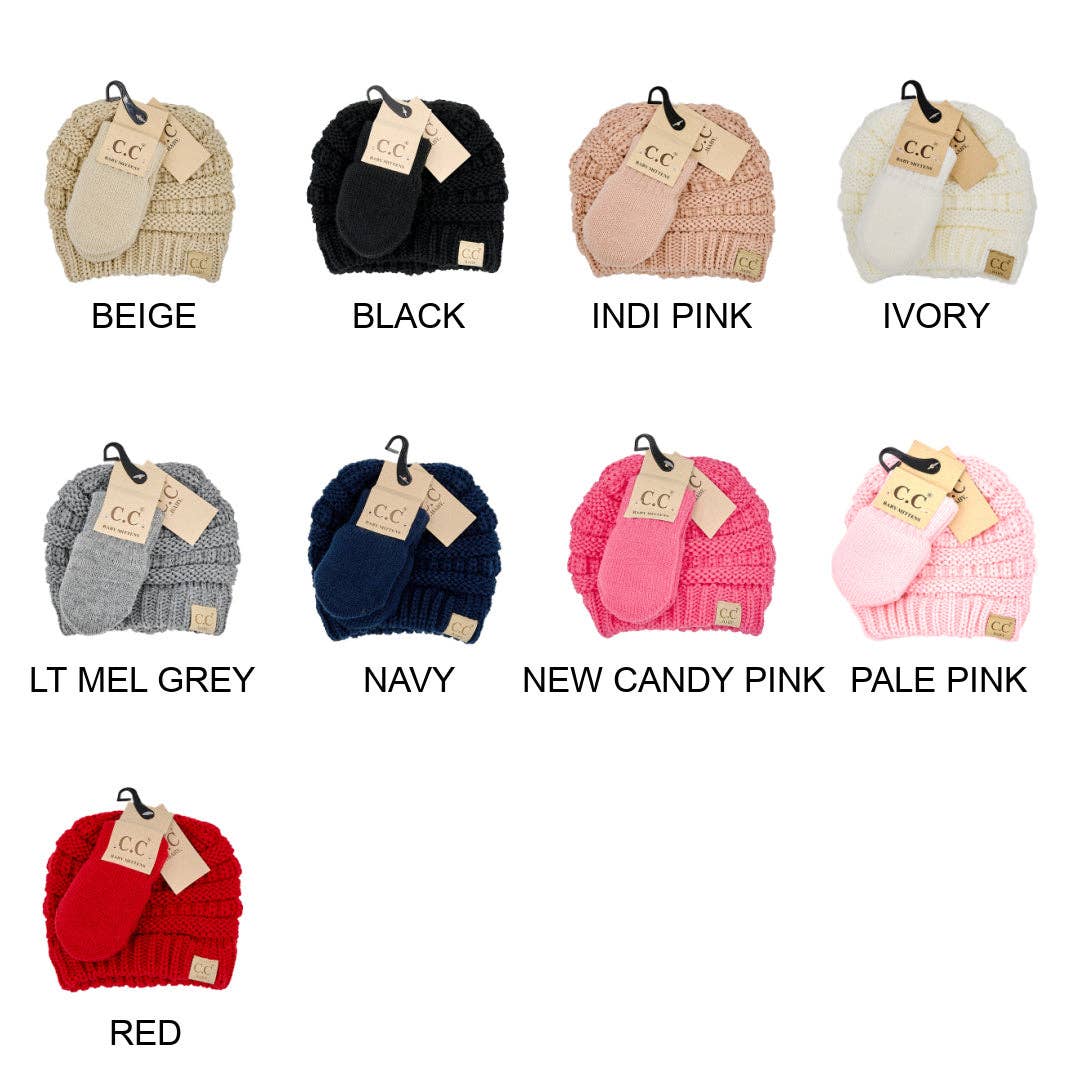 Truly Contagious - Wholesale Clothing Set - Baby - CC Baby Set | Popular CC Beanie & Mittens ( BABY-SET-1 )8