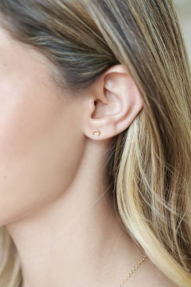 Katie Dean - Wholesale Stud/Post Earrings - Moon Studs1