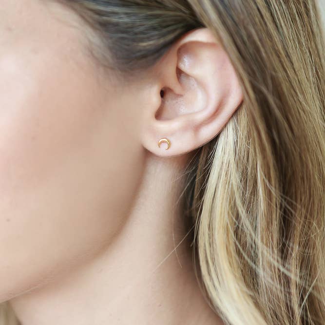 Katie Dean - Wholesale Stud/Post Earrings - Moon Studs1