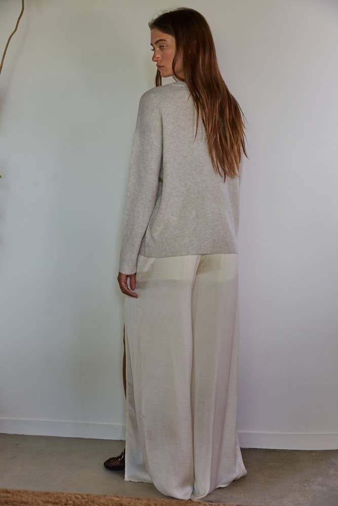 Dunkle Navy W1760 | Strickpullover mit Paillettendetail für den Großhandel auf Faire3