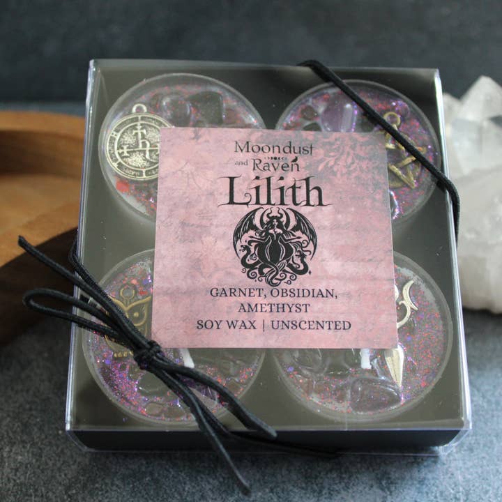 Lilith Tealight Crystal Candles, Ritual Candles and other Purchase Wholesale wiccan candles. Free Returns & Net 60 Terms on Faire trending on Faire.