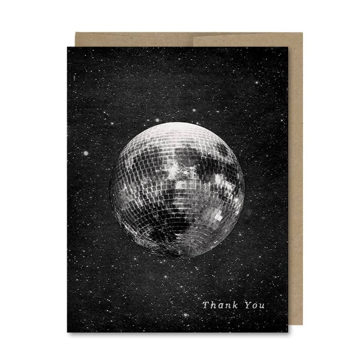 Thank You Disco Moon Card for wholesale by The Galek Sea