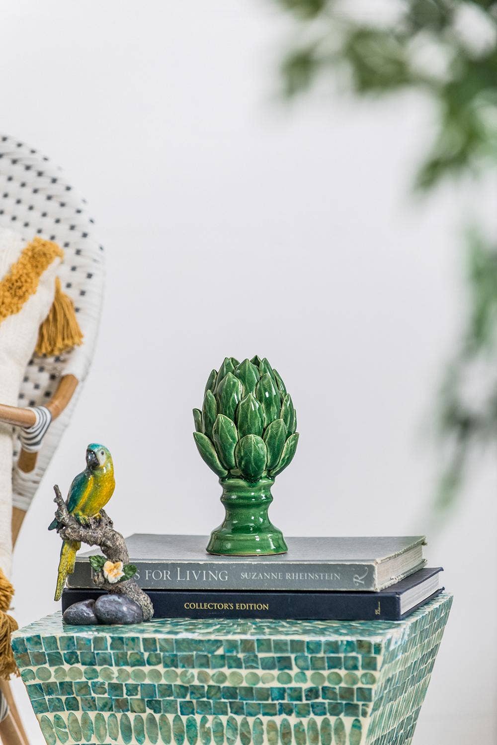 A&B Home Group Inc. - Wholesale Decorative Figurine - D4x7.5" Blooming Artichoke Accent, Small - Green0