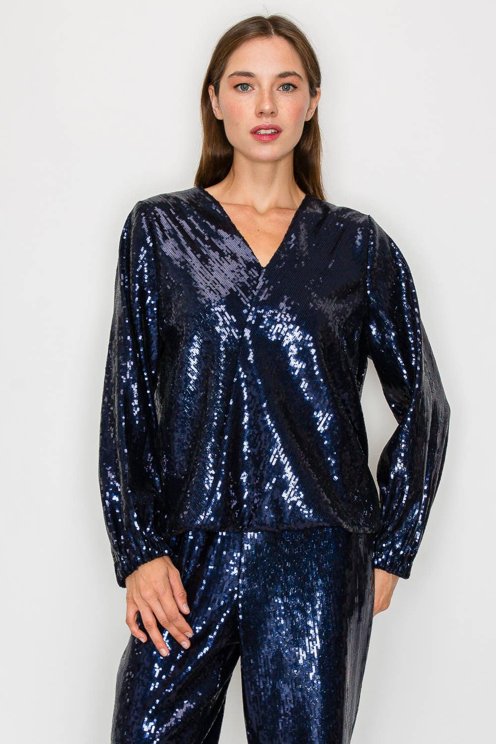 Joh Apparel - Wholesale Blouse - Women's - Jannis Sequin Top14