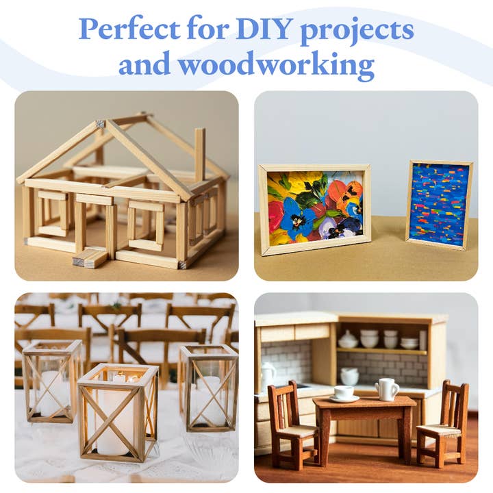 Woodpeckers Crafts - Wholesale DIY Craft Kit - Square Wooden Dowels3