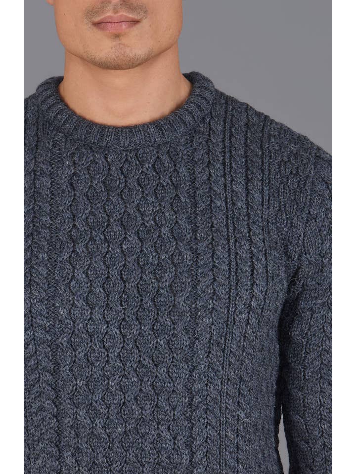 Paul James Knitwear - Wholesale Knit Sweater - Men's - Mens Fisherman's British Wool Cable Jumper