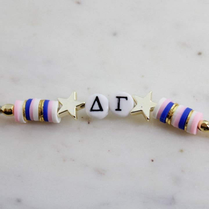 Delta Gamma Keychain for wholesale by White Daisy Jewelry LLC