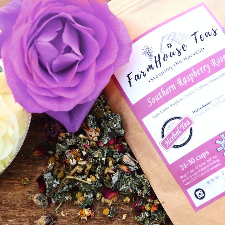 Farmhouse Teas - Wholesale Loose Tea - Southern Raspberry Rose – Herbal Loose Leaf Tea5