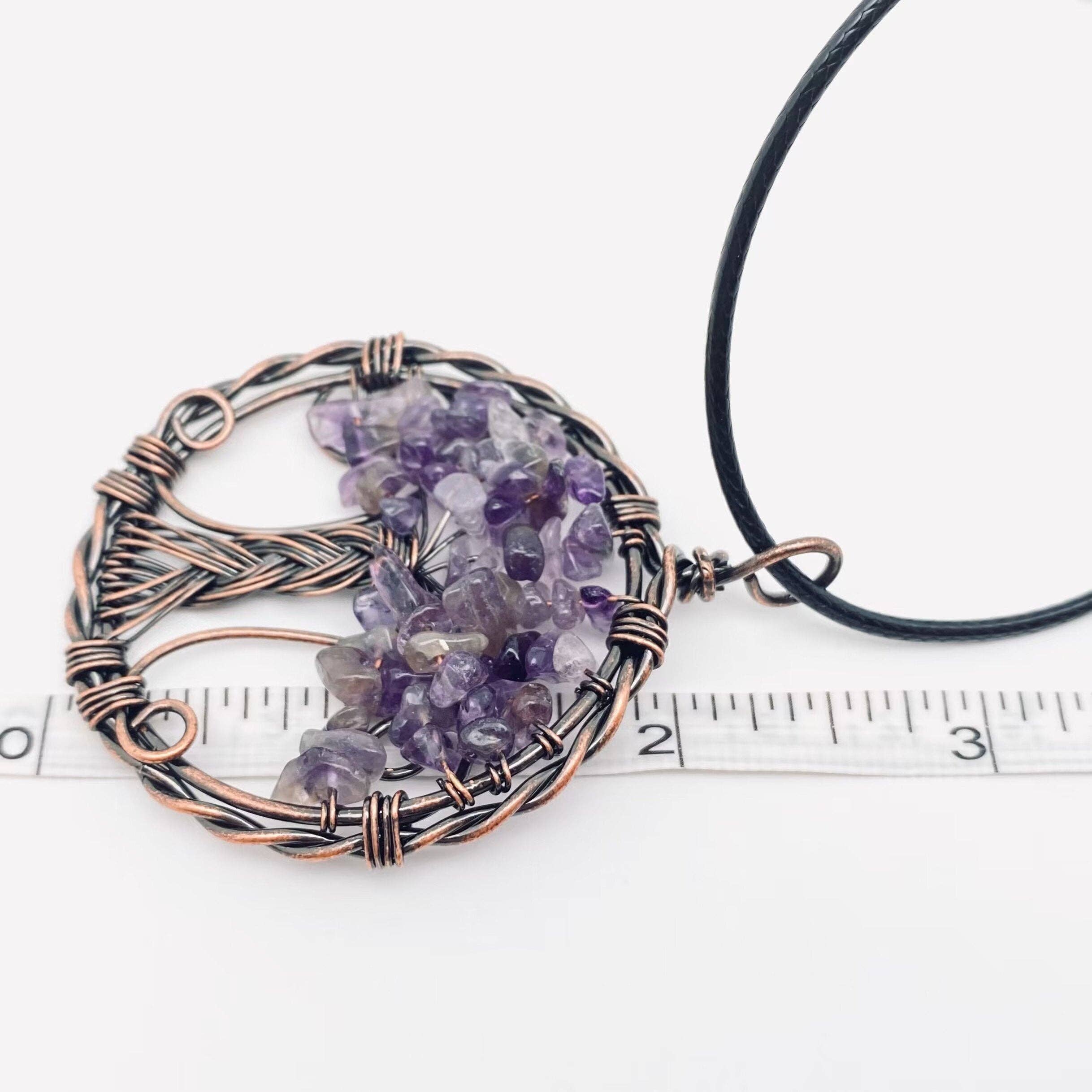 Mio Queena - Wholesale Pendant/Charm Necklace - Natural Stone Wire-Wrapped Tree of Life Pendant Necklace -CS7