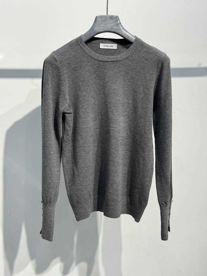 NOELINE - Wholesale Knit Sweater - Women's - Round neck fine knit sweater 2520416