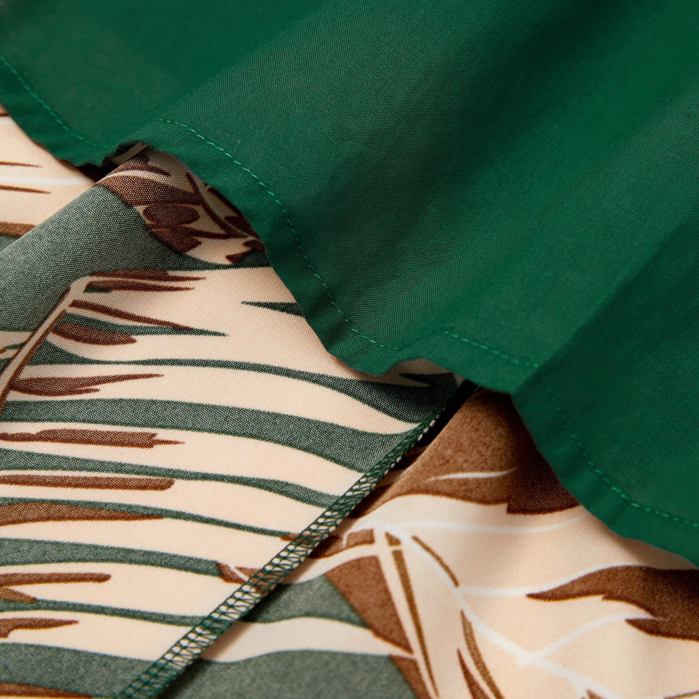 Verde Oscuro Conjunto de Ropa de Vacaciones Hawaianas Verde Tropical a Juego para la Familia de venta al por mayor en Faire16