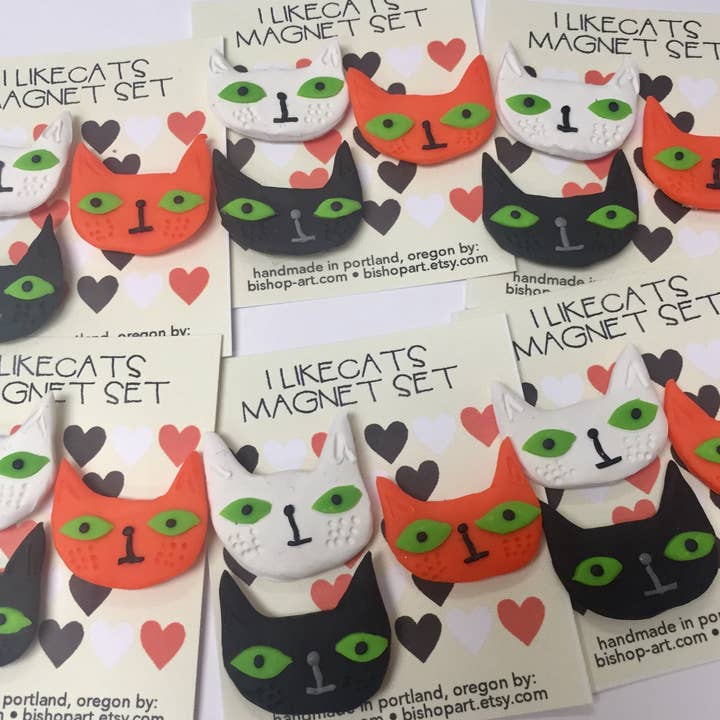 bishopart – Íman por atacado – Conjunto de ímã I Like Cats1
