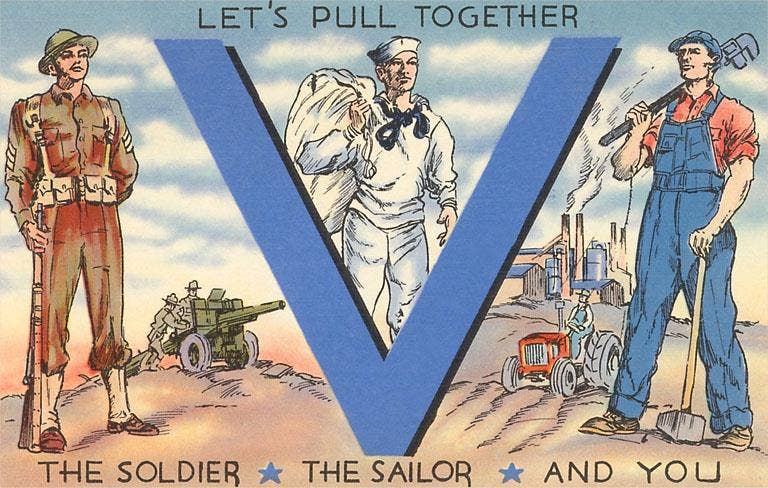 Found Image Press - Wholesale Stationery/Notecard Set - Greeting Card ML-03 Let's Pull Together0