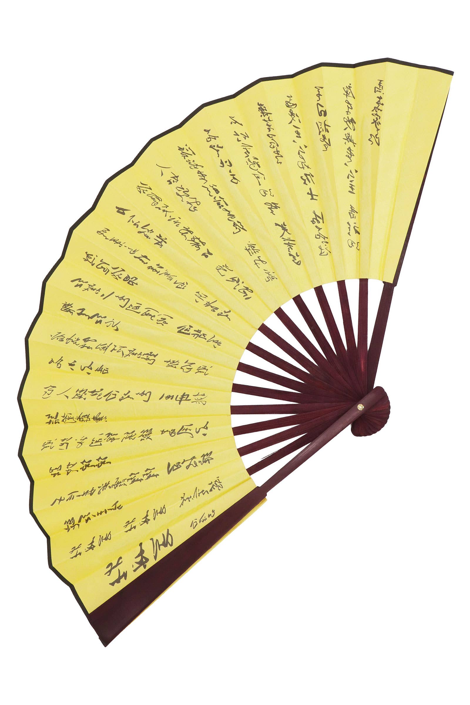 ASSORTED Large Chinese Calligraphy Folding Fan - 13 In for wholesale on Faire2