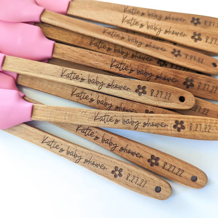 AFewSpareMoments - Wholesale Spatula/turner - Mini engraved spatulas, Baking utensils, Silicone, Wooden,2