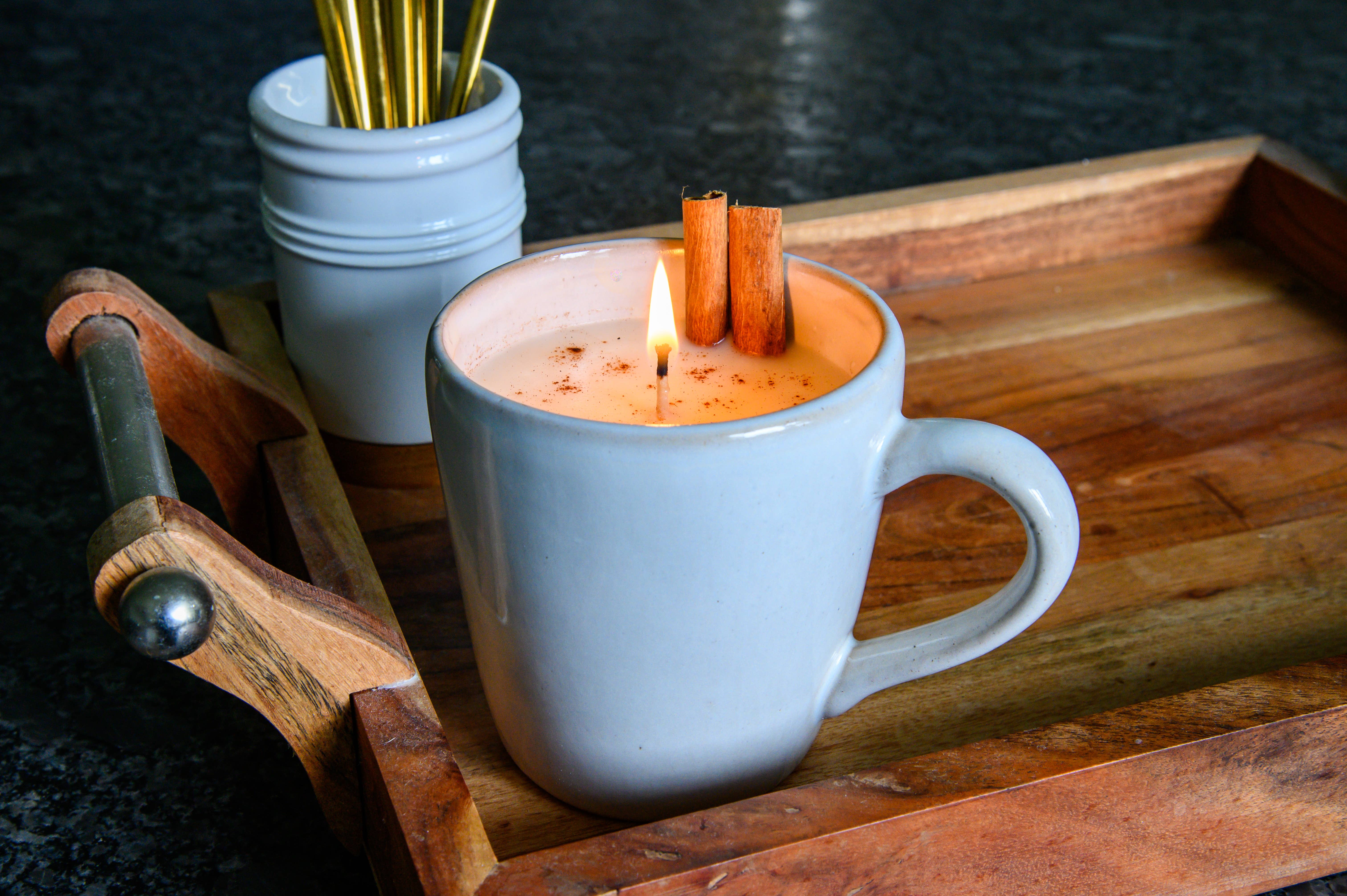 North-End Market Candle Co. - Wholesale Jar/Filled Candle - Cinnamon Chai Tea 12oz Candle