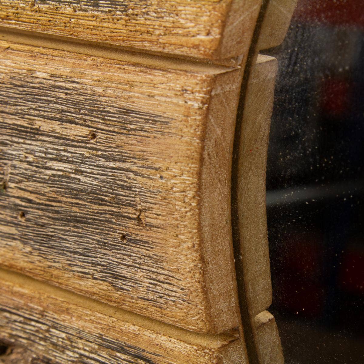 Nauticalia – wholesale Ornament – Wooden Planks Circular Mirror, 68cm1