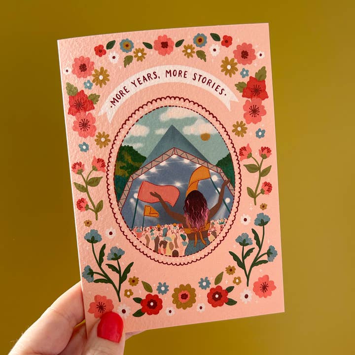 Jessie Maeve Studio - Wholesale Birthday Card - Music Festival Birthday Card - More Years, More Stories5