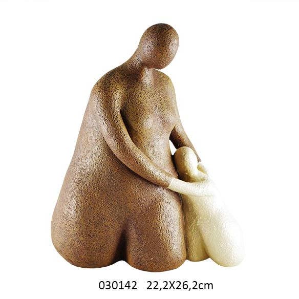 Estatueta Pai Filho 'Paixão' Terra 22,2X11X26,2 cm por atacado de Faye