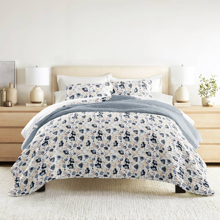 ienjoy Home - Vente Courtepointe - Ensemble de couette réversible à motifs jacobins français toutes saisons16