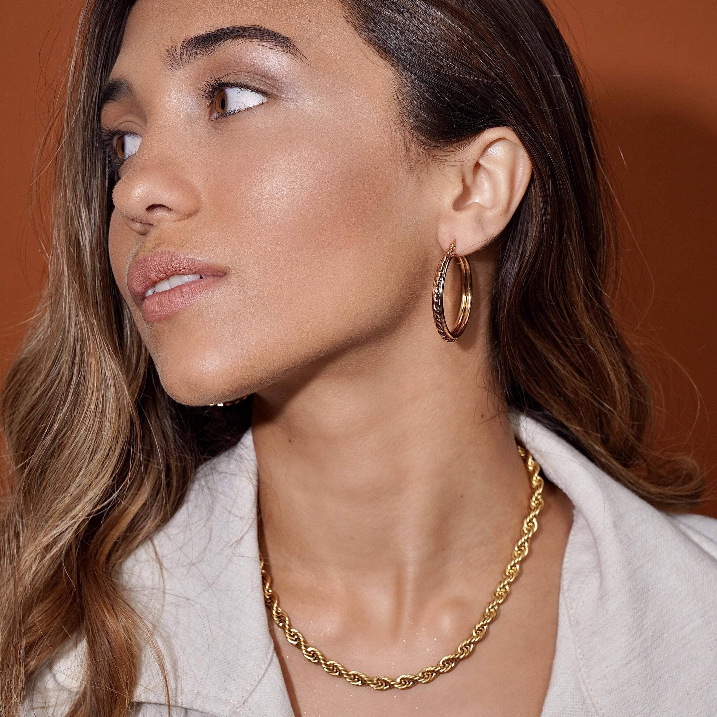 Ellie Vail Jewelry - Venta al por mayor Collares de cadenas y eslabones - Ellie Vail - Collar de cadena de cuerda de Luka3