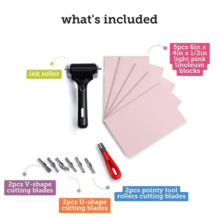 Incraftables - Wholesale DIY Craft Kit - Kids - Incraftables Linocut Block Printing Kit1