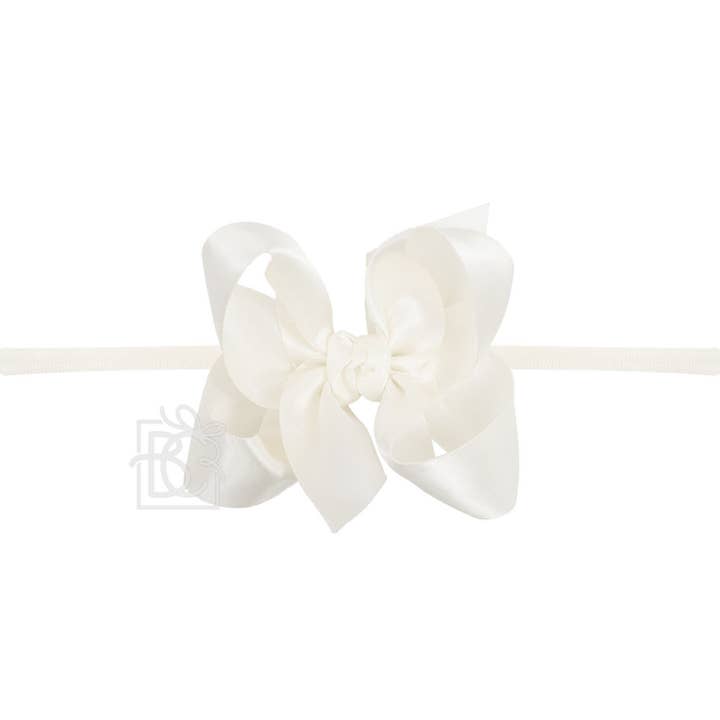 Beyond Creations, LLC - Wholesale Fashion Headband - Kids - 1/4" PANTYHOSE HEADBAND W/SATIN BOW3