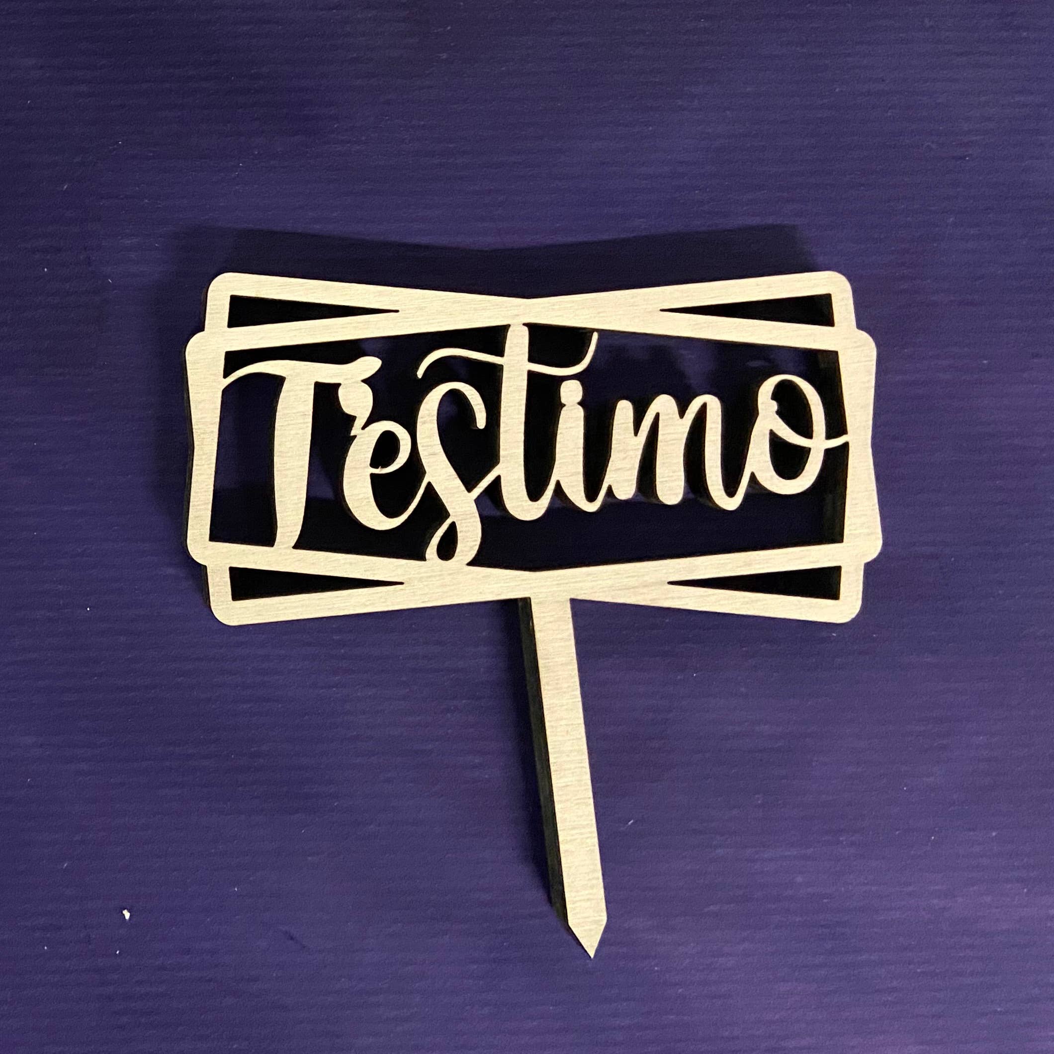 Fustik - Wholesale Cake/Cupcake Topper - Mini topper with Romantic Message2