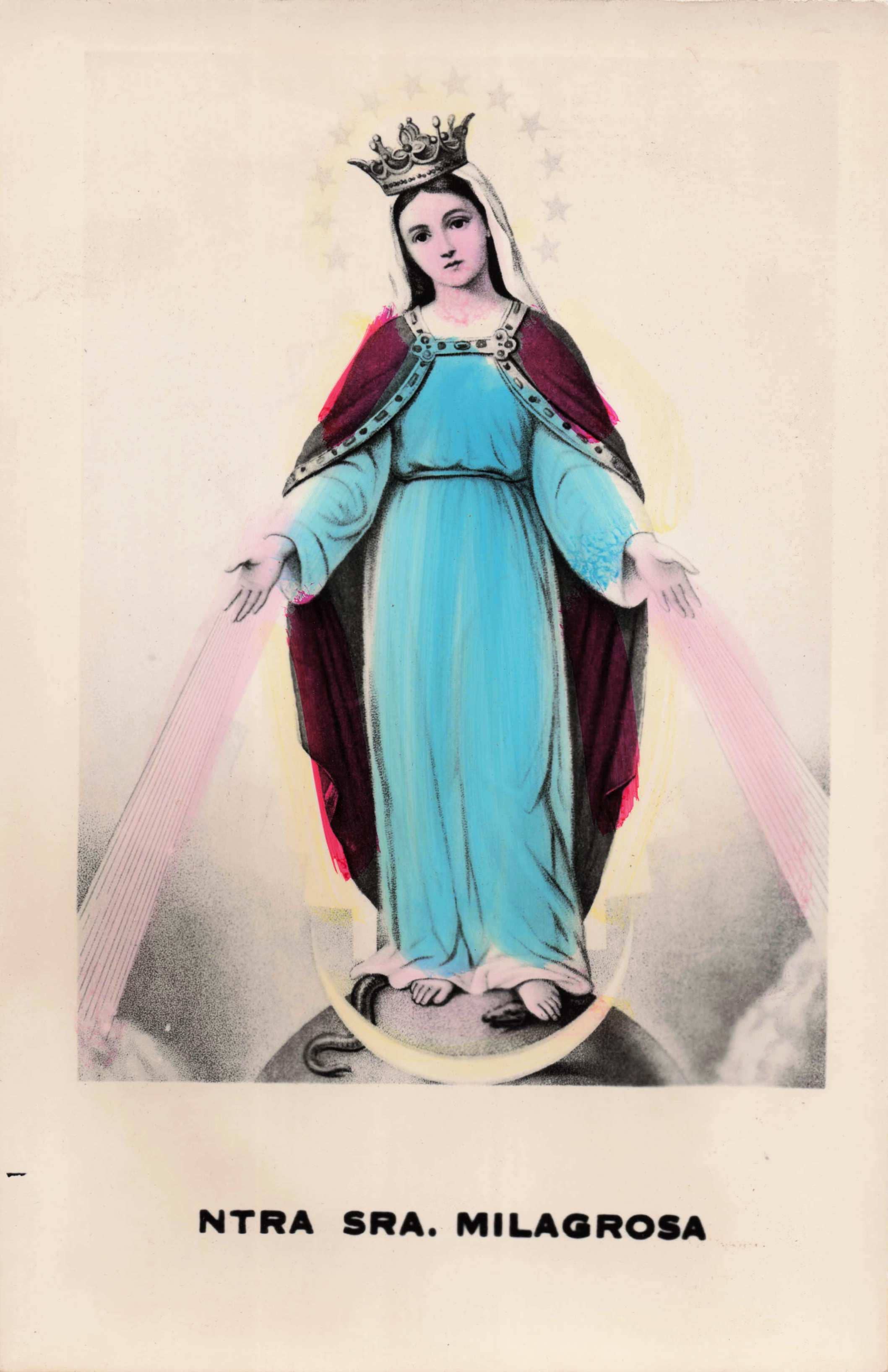 Tesoros Trading Company - Wholesale Religious Card -  Religious Hand-Tinted Card, Mx.- Asst. Virgin Maria Images8