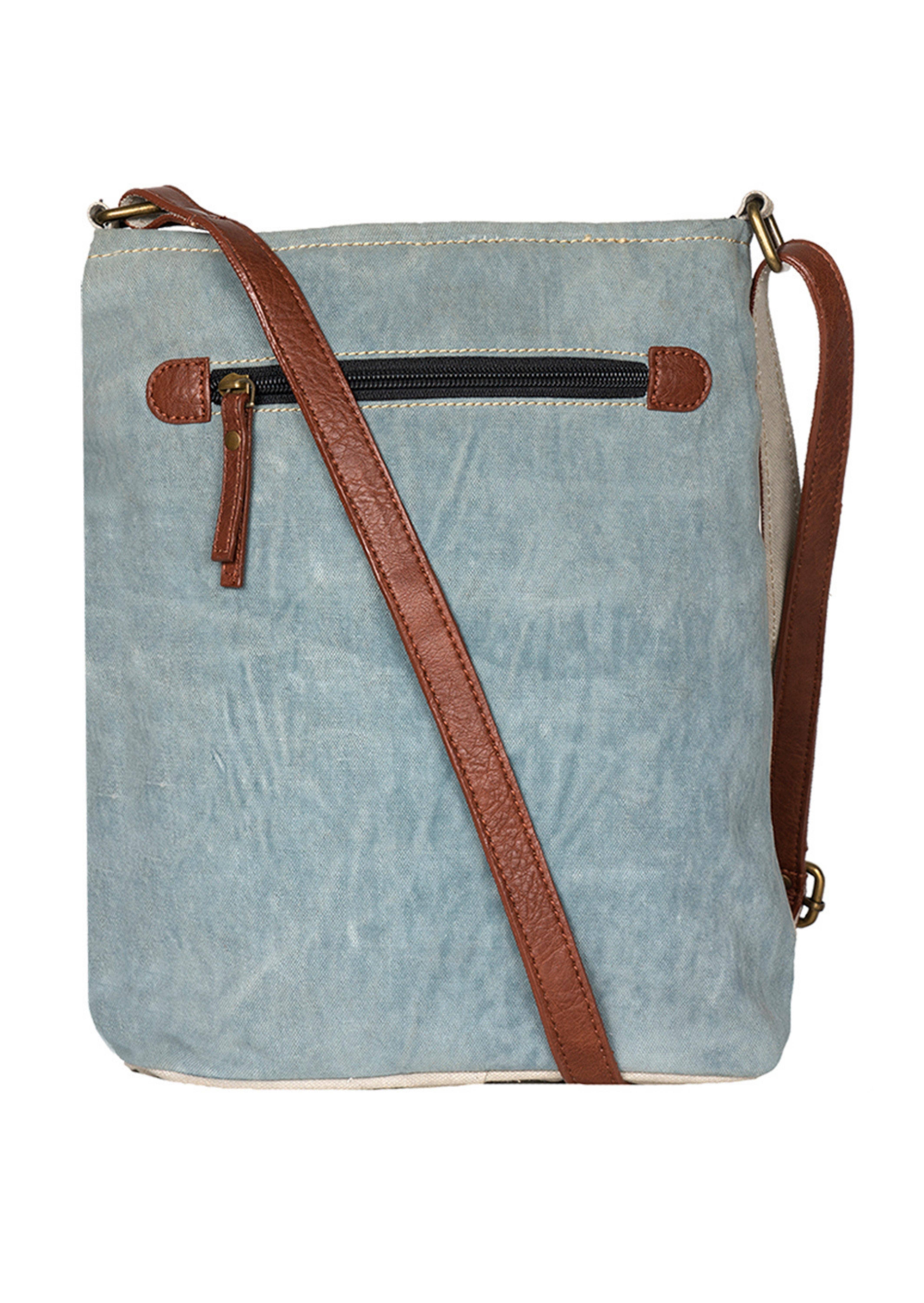 Wholesale Identified Up-Cycled Canvas Crossbody, M-6012 for