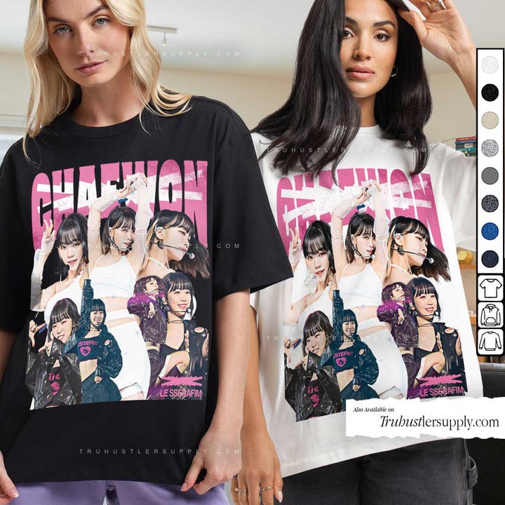 TheKingShirt - Wholesale T-Shirt (Graphic) - Women's - Chaewon Kpop Vibes - Unleash Your Style with Sserafim Vintag