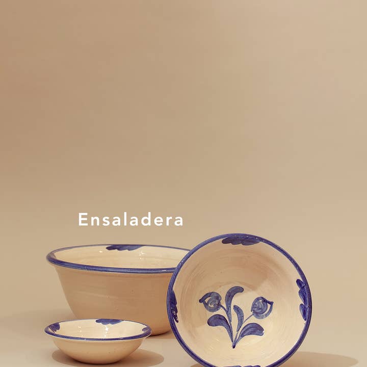 Eturel Madrid - Wholesale Serve Bowl - Set of blue granaíno ceramic bowls5