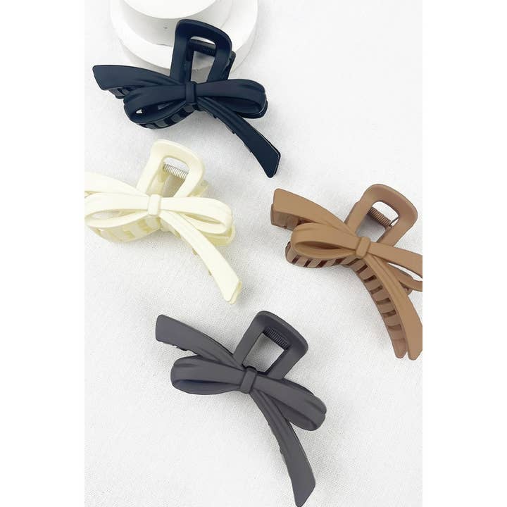 MIX COLOR Knotted Bow Hair Clip Claw for wholesale on Faire