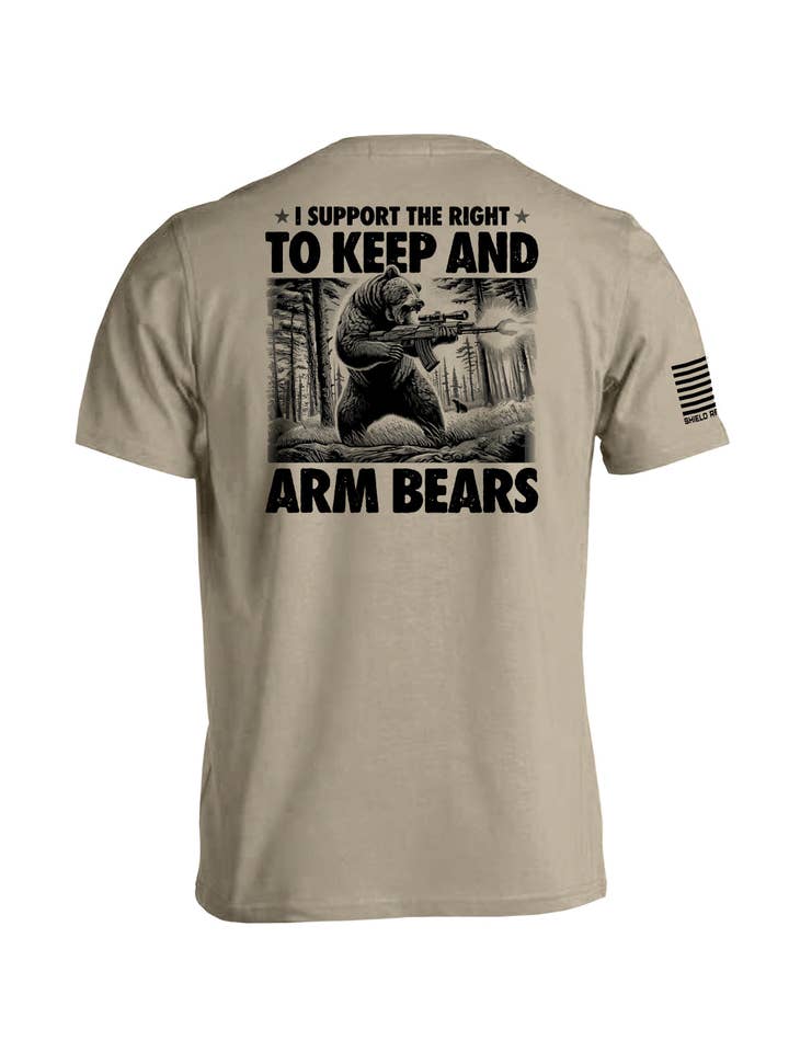 Shield Republic LLC - Wholesale Screen Printed T-Shirt - Men's - I Support the Right to Keep and Arm Bears