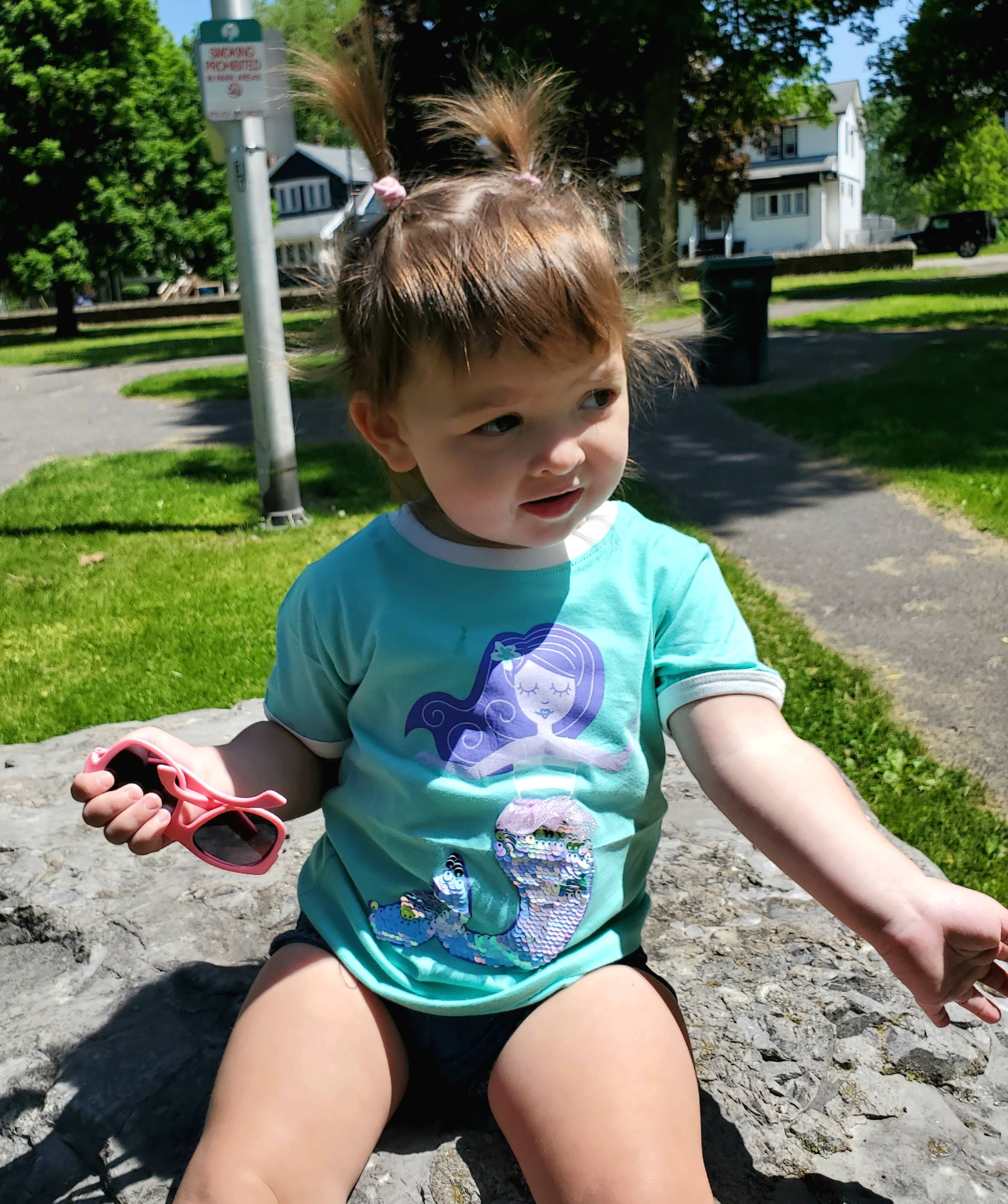 Doodle Pants – Engroshandel T-shirt - Børn – Havfrue Sequin Toddler og børn T-shirt7