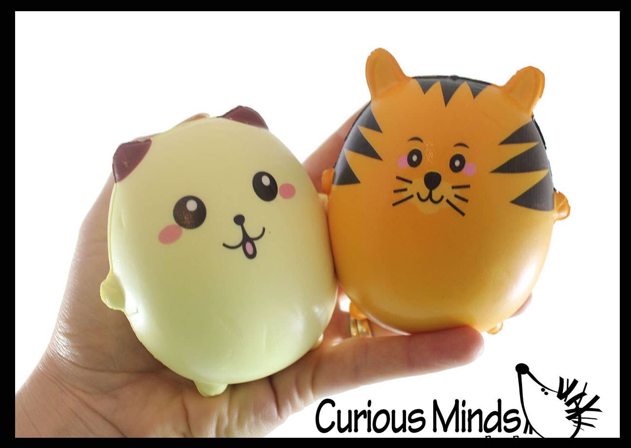 Curious Minds Toys - Wholesale Knijpbal - Kinderen en baby - 1 Schattige squishy speeltjes van Chunky Animals Slow Rise - Memory8