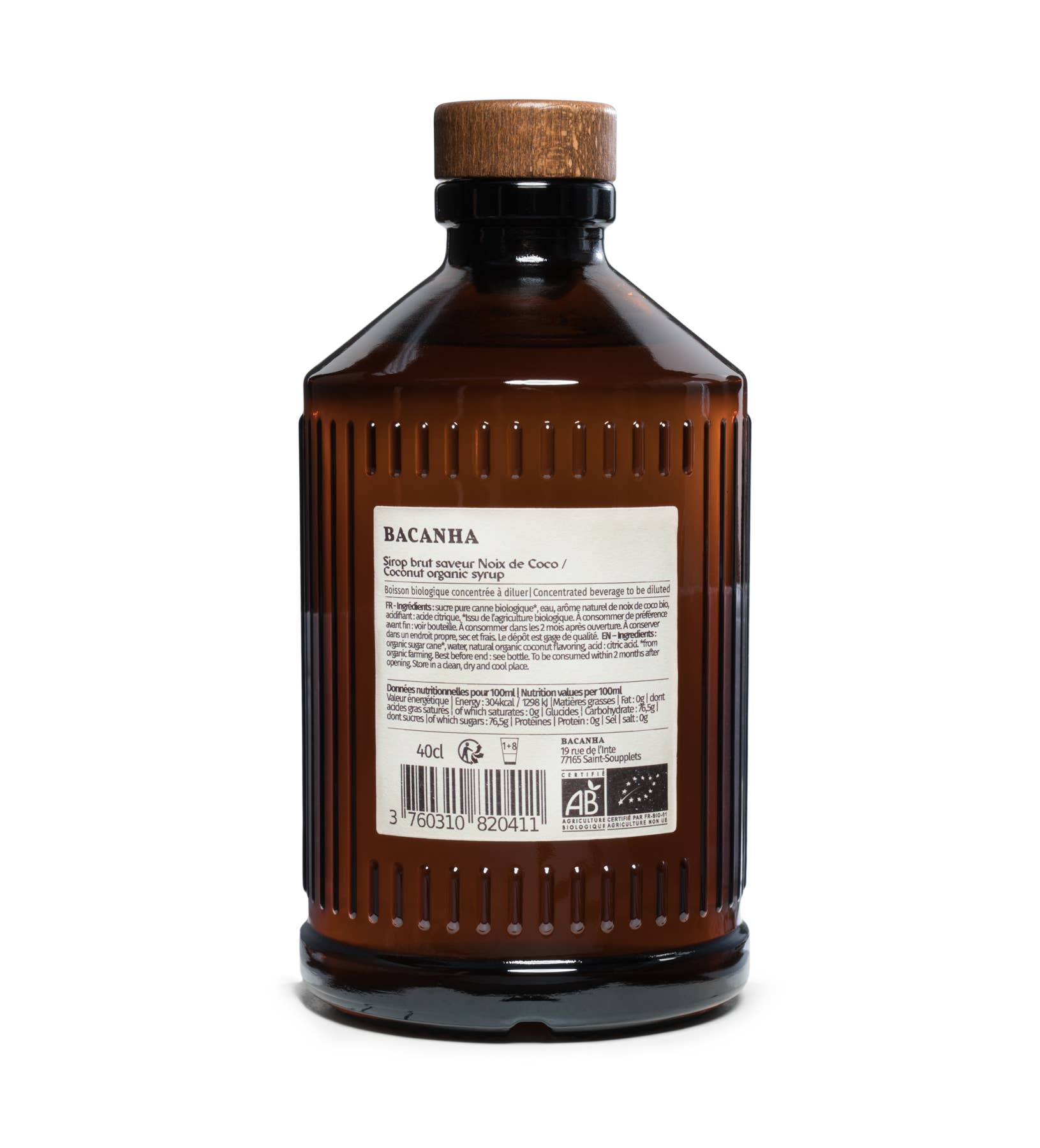 Bacanha - Wholesale Cocktail Mix/Syrup - Raw Coconut Syrup - Organic - 400ml - 13,5 fl. oz.1