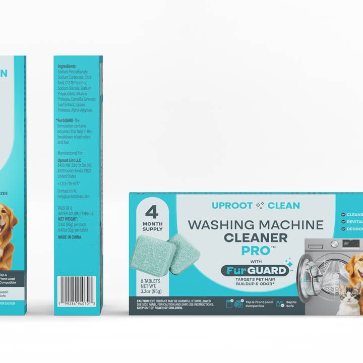 Uproot Clean - Wholesale Pet Grooming Aid - Dog - Washing Machine Cleaner Pro - 4 Month Supply (6 Unit Case Pack) - PRE-ORDER5