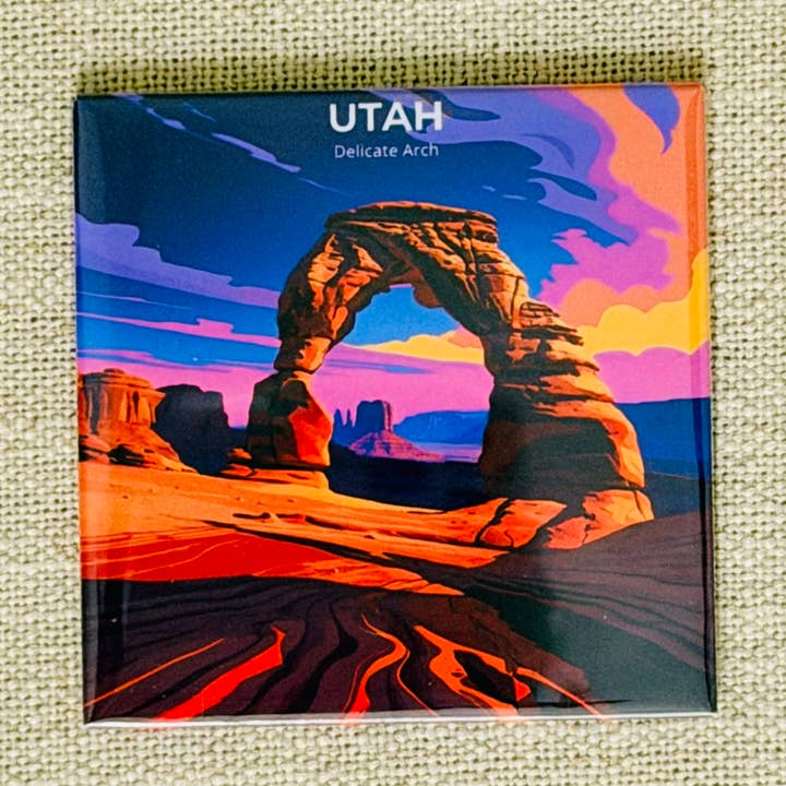 Aimant d'État de l'Utah - Delicate Arch pour la vente par Cozy Print