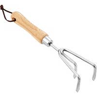 Garden Guru Lawn & Garden Tools - Wholesale Garden Tool - Garden Guru Hand Cultivator Rake Tiller with FSC Wood Handle