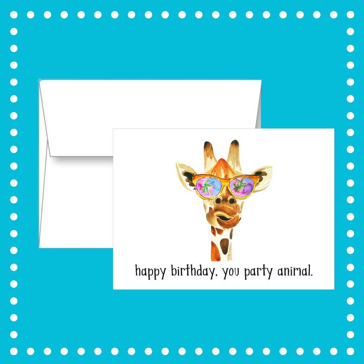 Party Animal Birthday Card for wholesale by Note Worthy Paper Place