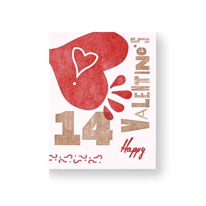 Valentinsdag - Dato Kort for engroshandel hos Letterpress PLAY